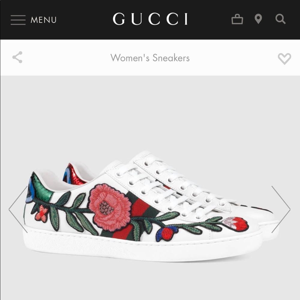 Gucci ace embroidered sneaker SOLD